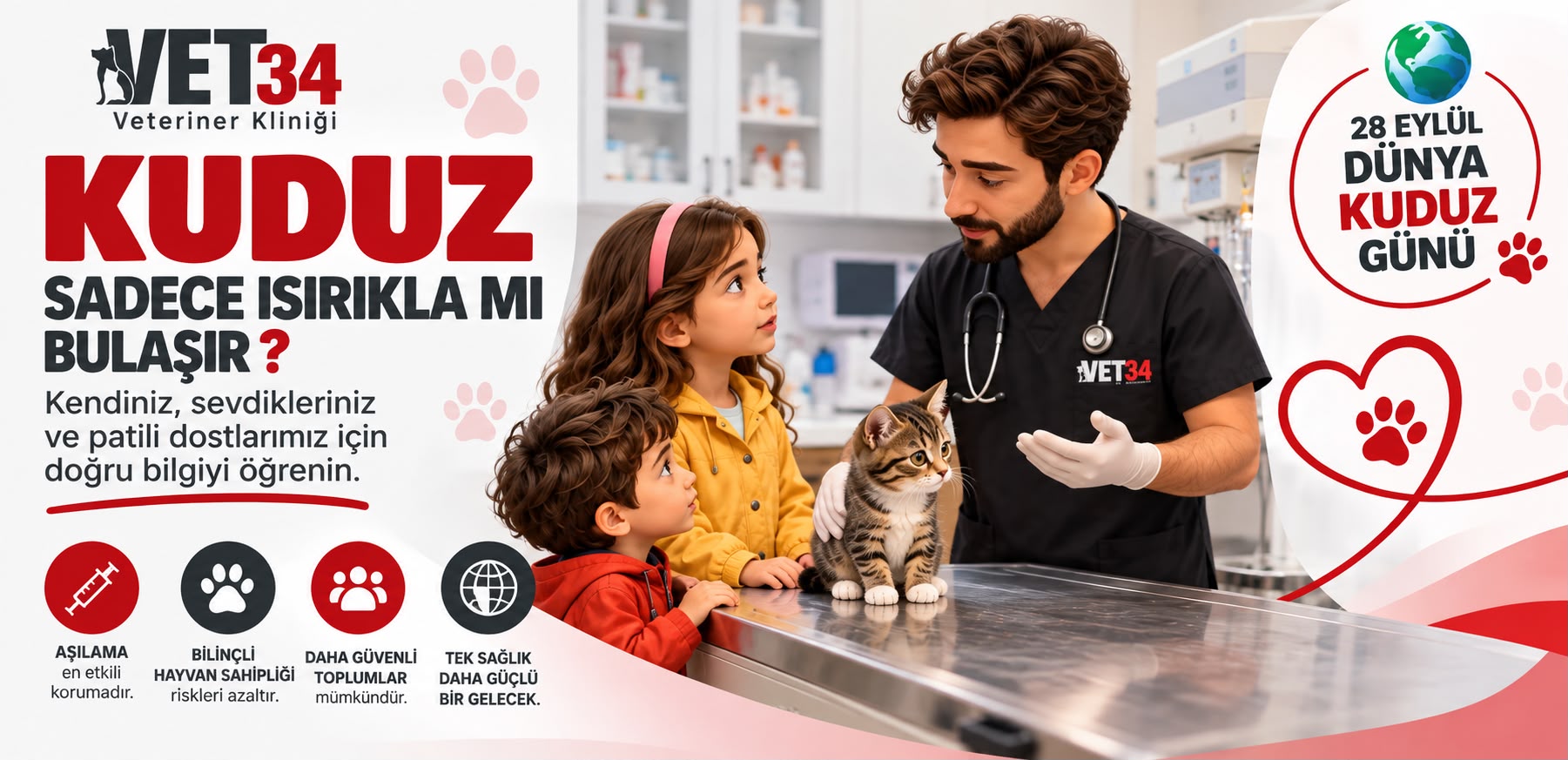 Kuduz Nedir, Nasıl Bulaşır? Kedi ve Köpeklerde Kuduz Aşısı ve Şüpheli Temasta Ne Yapılmalı?