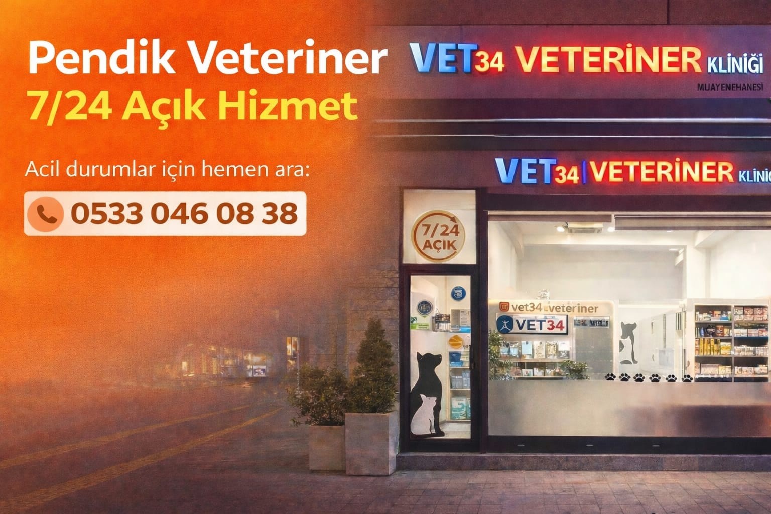 Pendik Veteriner | 7/24 Açık Klinik ve Acil Hizmet