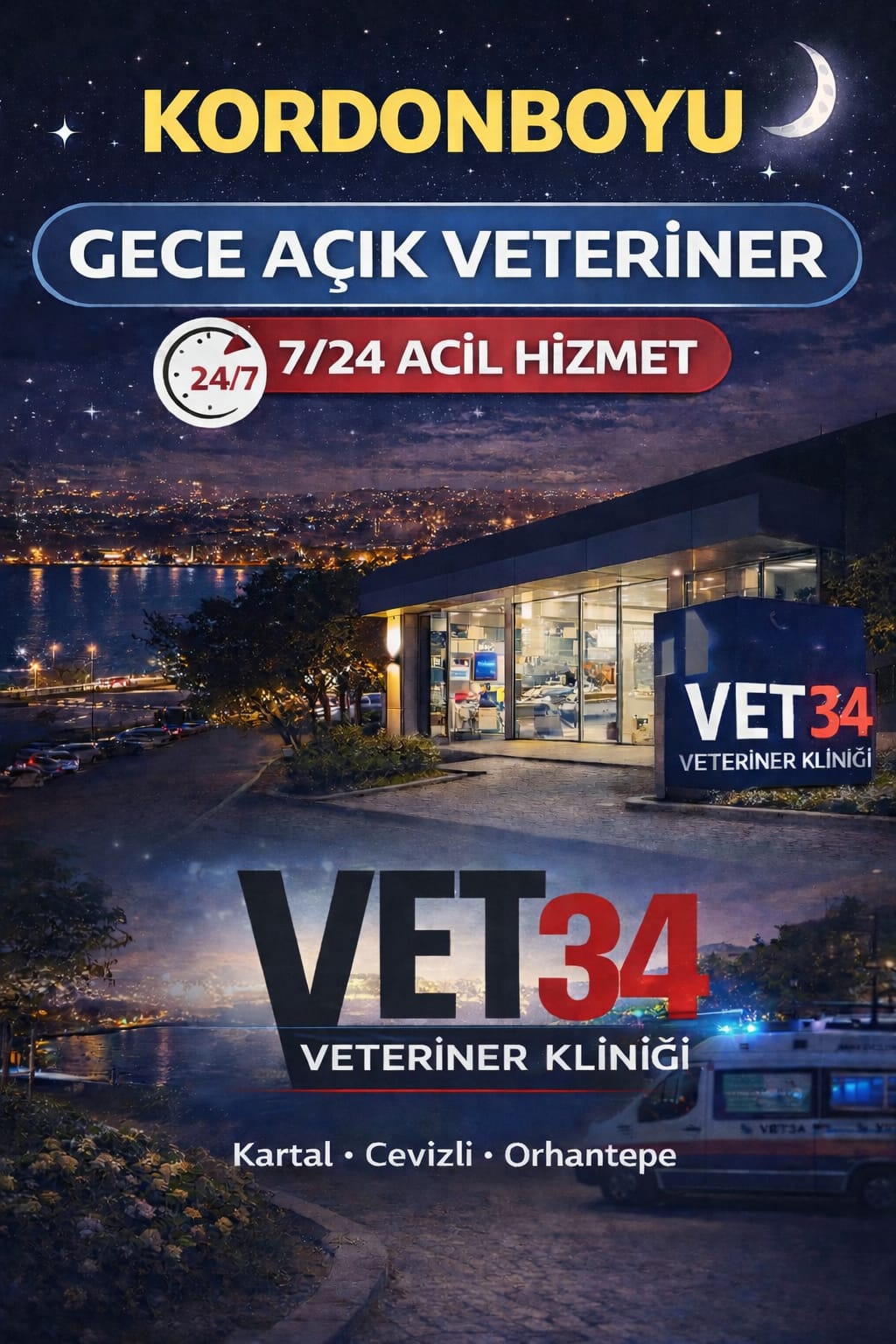 Kordonboyu Gece Açık Veteriner | 7/24 Acil Veteriner Vet34