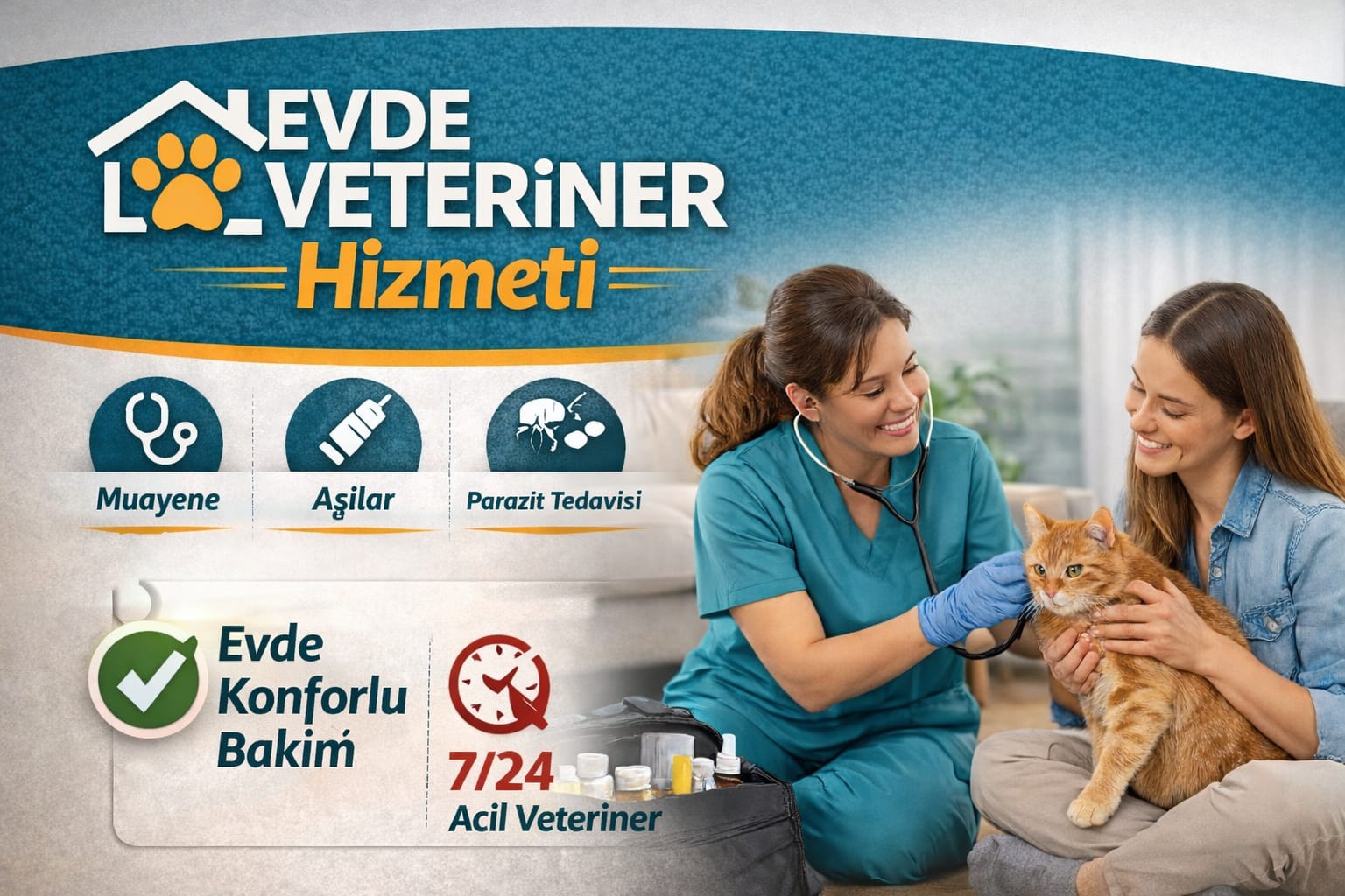 Evde Veteriner Hizmeti | Kartal, Maltepe ve Çevresi